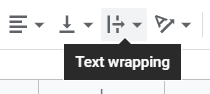Text Wrapping: Google Sheets Toolbar