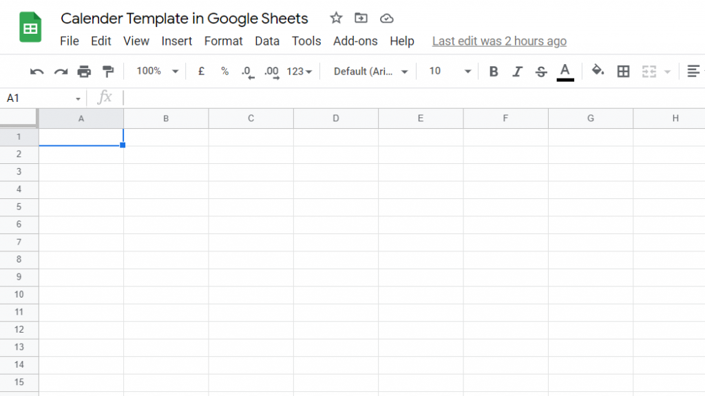 Empty sheet Google Sheet