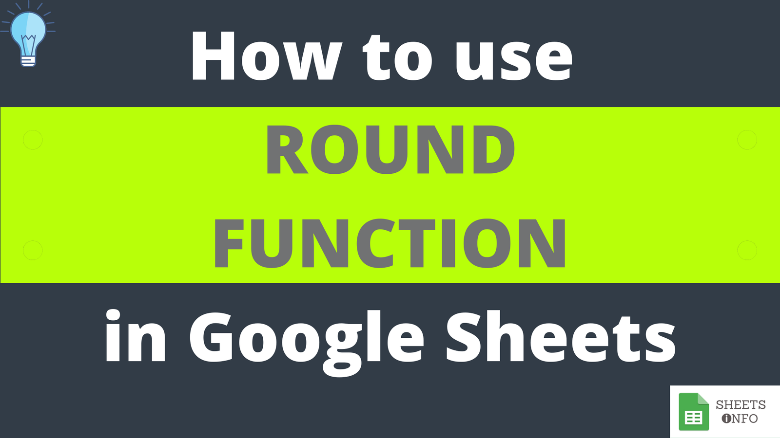 ROUND Function in Google Sheets