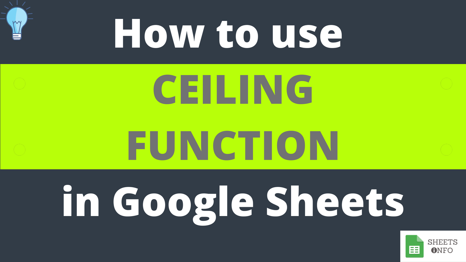 CEILING Function in Google Sheets