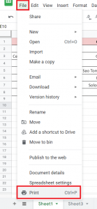 How to Print with Print Preview in Google Sheet- SheetsInfo