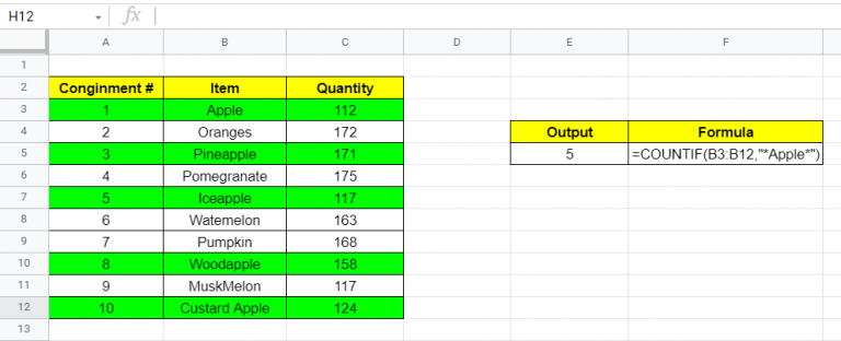 Count Cells Containing &quot;Specific&quot;/<em>Any Text</em> in Google Sheets - SheetsInfo