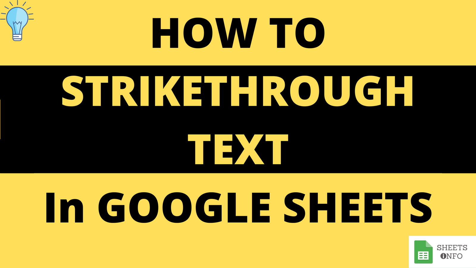 Strikethrough Text in Google Sheet