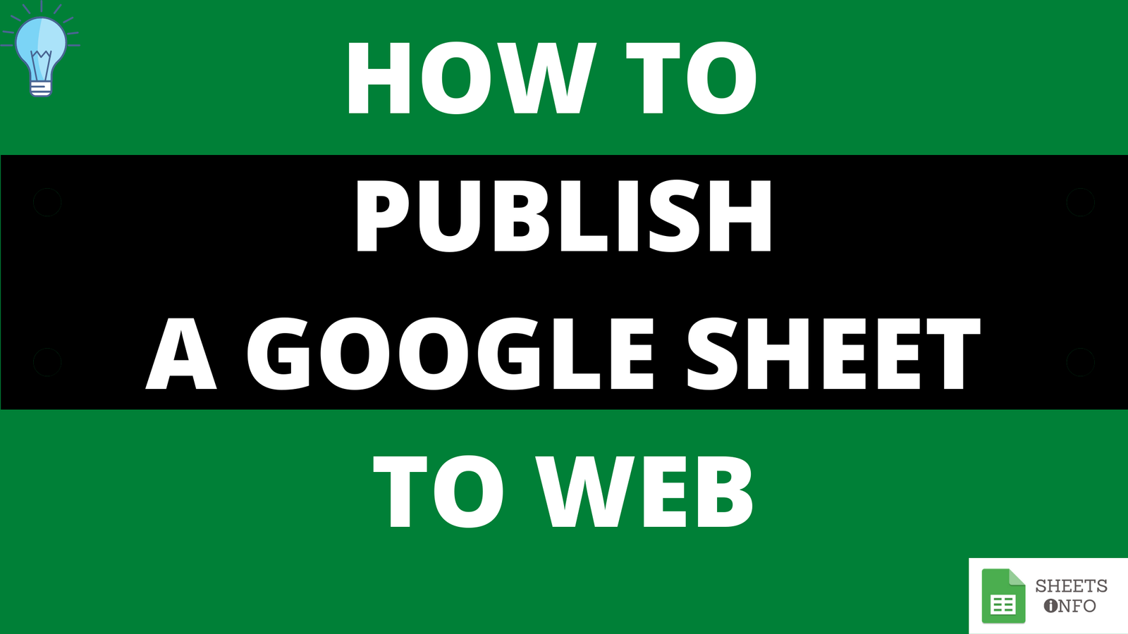 Publish a Google Sheet to Web